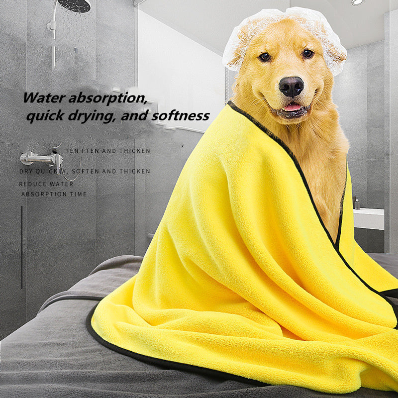 Quick-Drying Pet Towel - Yellow