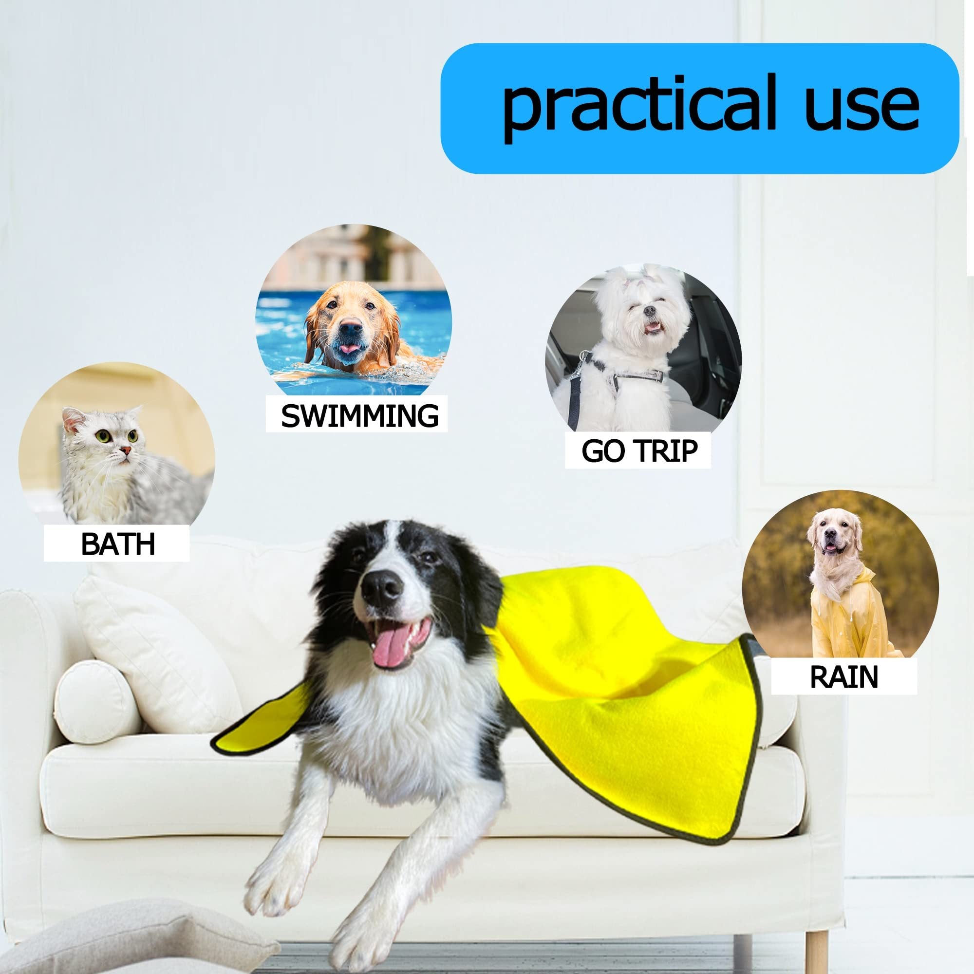 Quick-Drying Pet Towel - Yellow