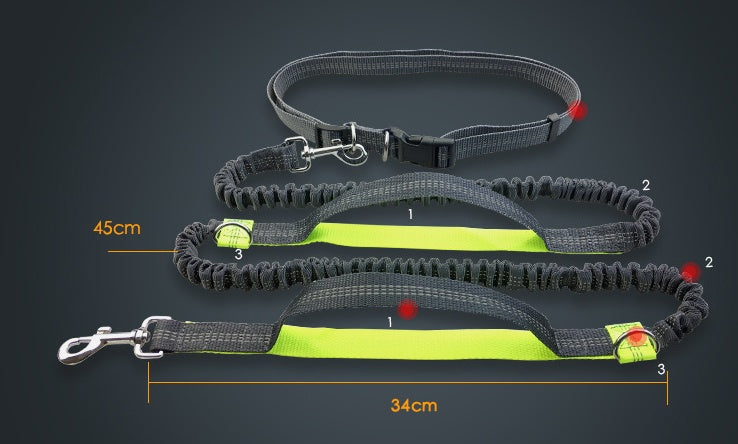 Multi-Function Elastic & Reflective Dog Leash