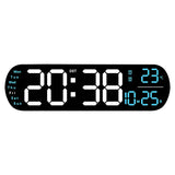 13.78 Inch Remote Control Digital Wall Clock Mood Lighting Timing Countdown 2 Alarm Auto Dimmer DST Plug in Use LED Alarm Clock