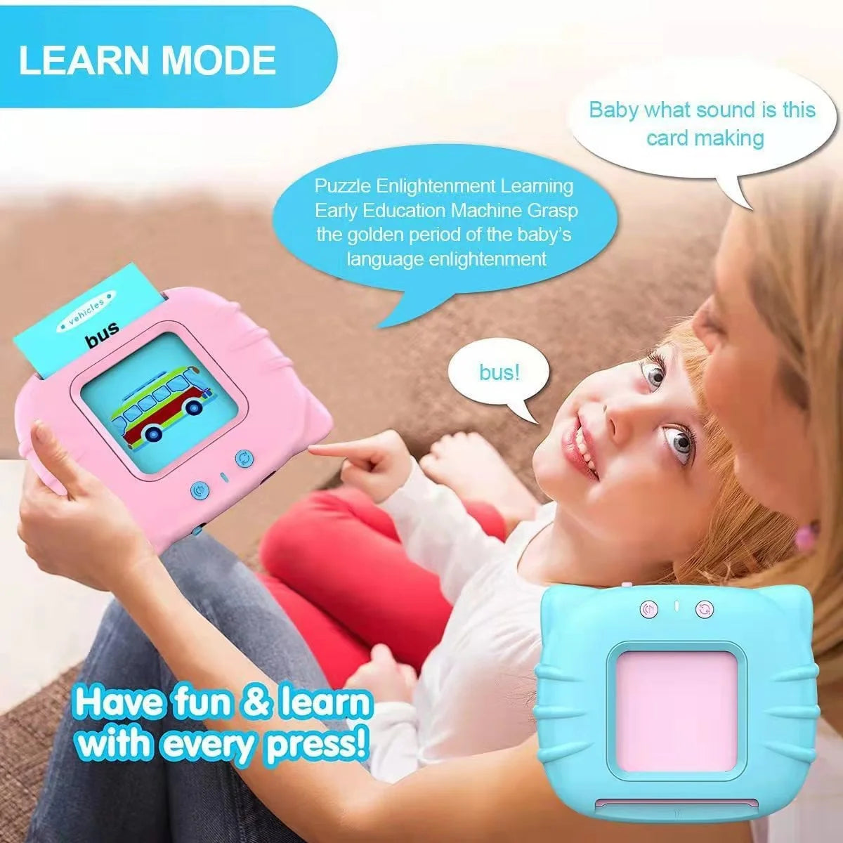 Kids Electronic Cognitive Cards Talking Flash Cards Audio Books Flashcards for Learn English Words Study Game Toys for Children