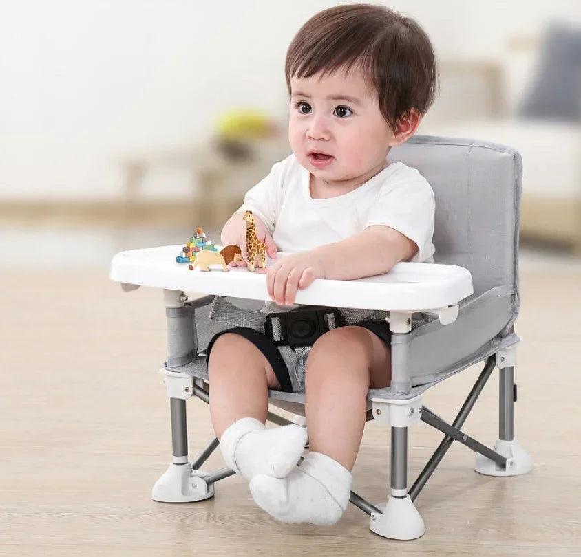 Baby Dining Chair Booster Seat Portable Travel Folding Kids with Feeding Chair Outdoor Beach Seat Baby Furniture Supplies