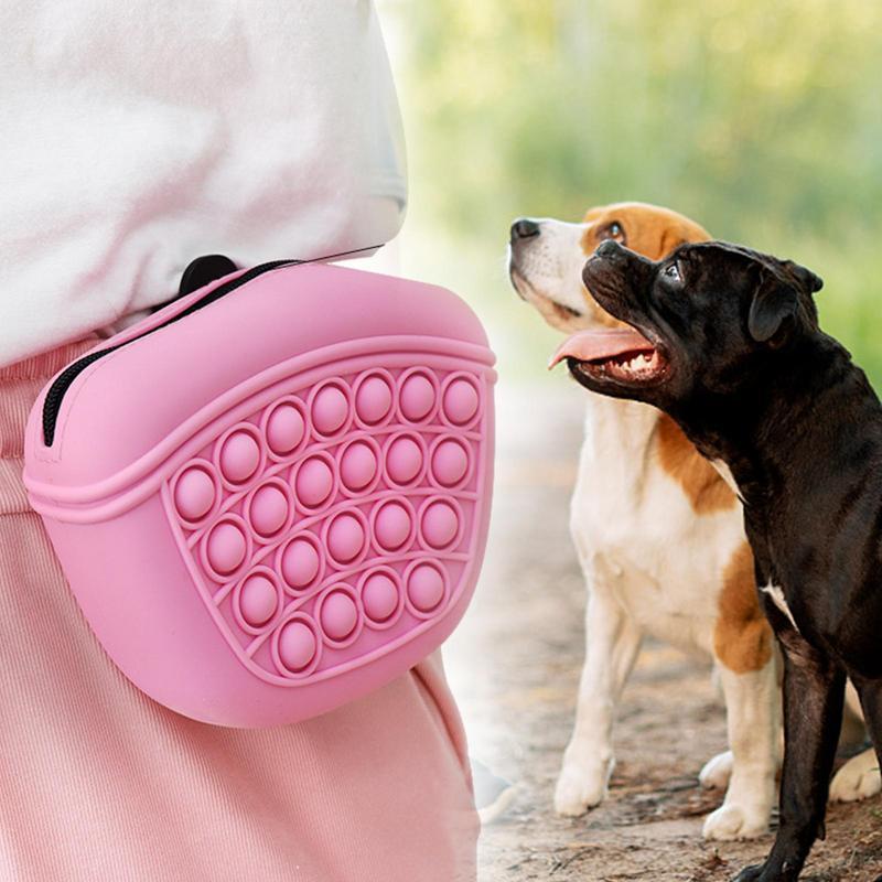 Silicone Dog Treat Pouch - Washable Waist Pack for Training