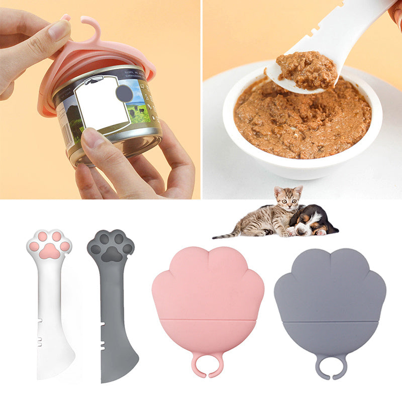 Multifunction Pet Feeding and Jar Opener Spoon